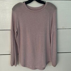 Light Pink Gap soft knit long sleeve top